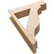 Ekena Millwork 8-in W x 30-in D x 42-in H Funston Block Rough Cedar Woodgrain TimberThane Outlooker, Primed Tan OUTUR080X30X42FST44RCPR - alternate 2